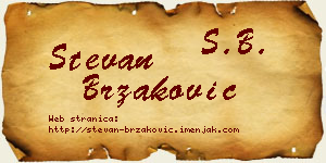 Stevan Brzaković vizit kartica